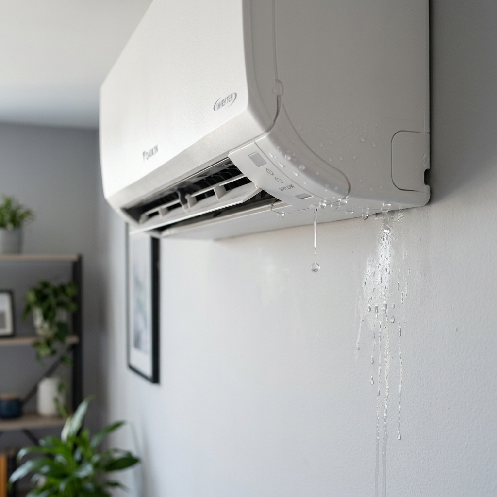 Water leaking from split AC indoor unit blower